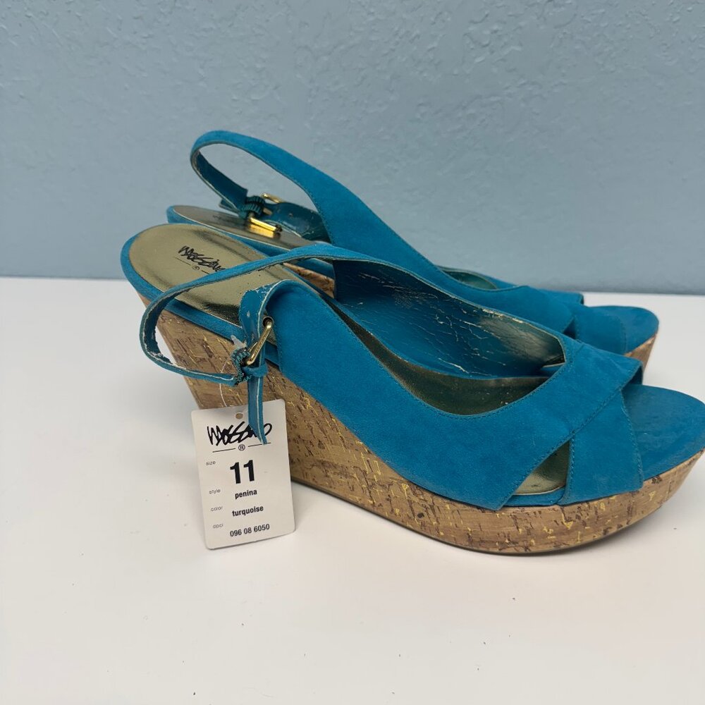 NWT Turquoise Wedge Sandal